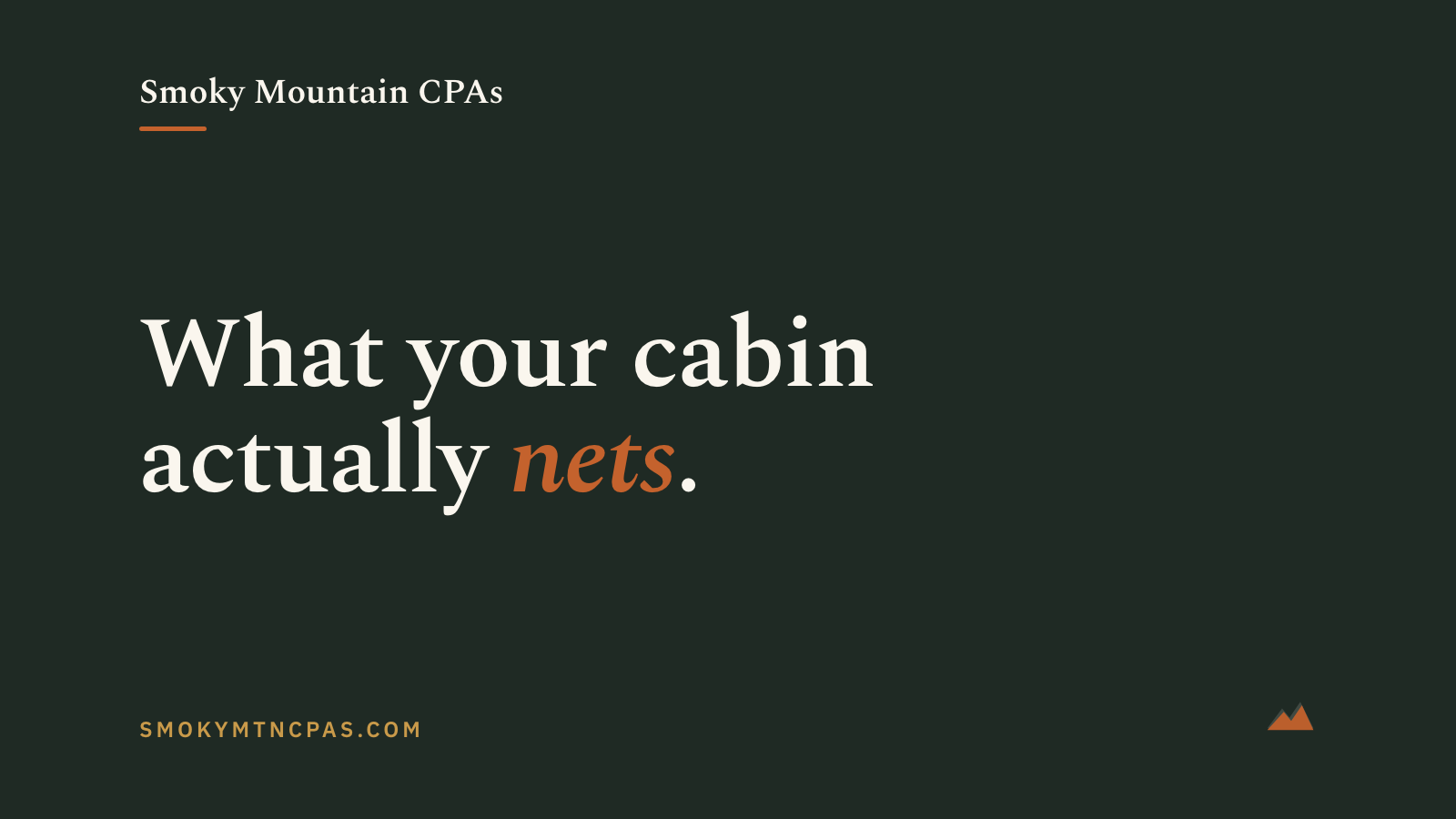 What your short-term rental cabin actually nets