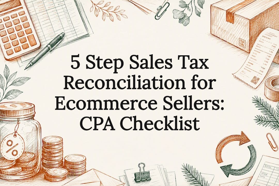 Sales tax reconciliation checklist title card